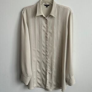 New Massimo Dutti Elegant Cream Shirt Medium Size